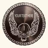 Winged Skull with Personalized Text